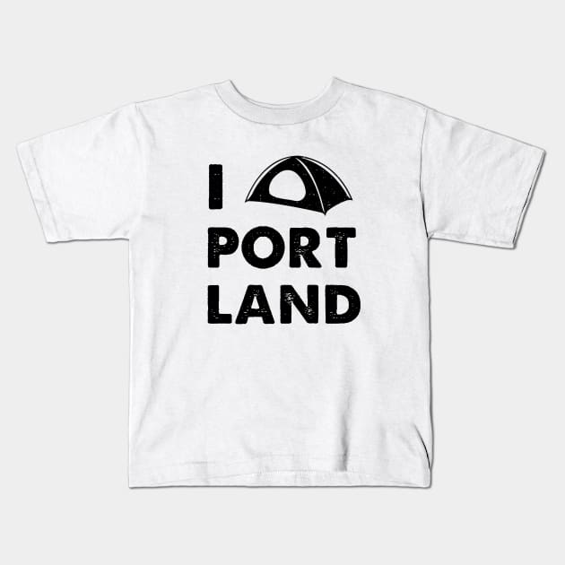 I Tent Love Portland Kids T-Shirt by karutees